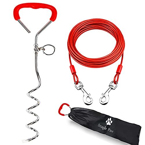 Dog Yard Stake dengan Tie Out Cable, 16