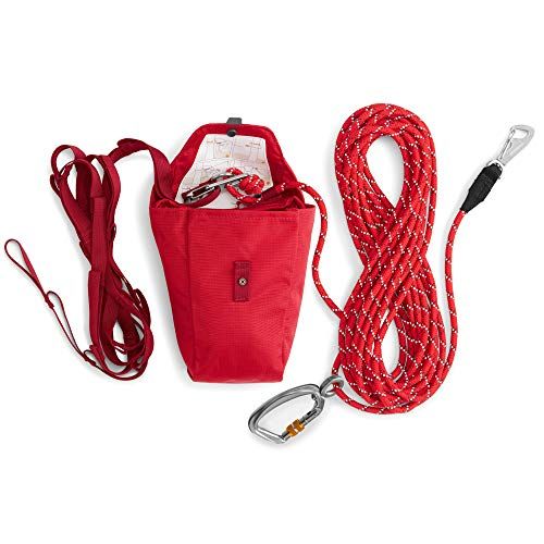 RUFFWEAR, Knot-a-Hitch Dog Hitching System untuk Perkhemahan, Red Currant