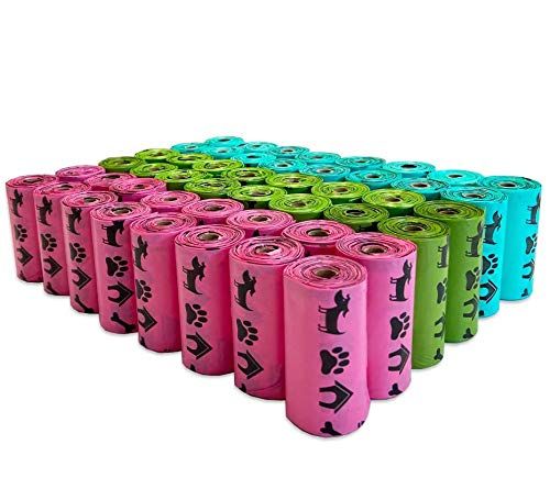 PET N PET Uparfumeret hundepose -taske 720 tæller Rainbow Muliti -farve hundepose -påfyldningsruller Standard- og EPI -additivposer til hundeaffald
