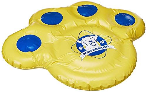 Labky na palube Doggy Lazy Raft, vinylový psí plavák odolný voči prepichnutiu, ideálny pre jazero, bazén, rieku a loď - veľký (50 x 40)