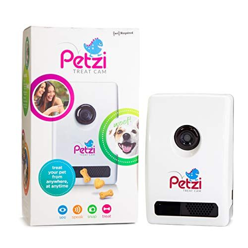 Petzi Treat Cam : Caméra Wi-Fi pour animaux de compagnie et distributeur de friandises, compatible avec Amazon Dash Replenishment