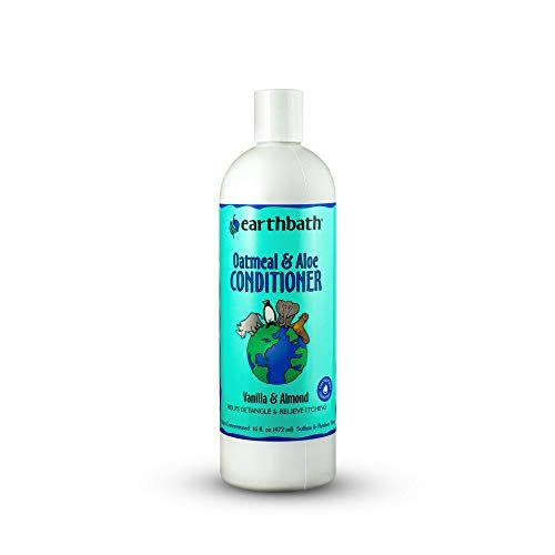 earthbath Havregryn & Aloe Conditioner, Vanilla & Almond, 16 oz - Hundebalsam til allergi og kløe, tør hud - Fremstillet i USA