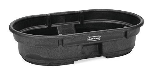 Rubbermaid Commercial Products Structural Foam Stock Tank, 50 Gallon Capacity, Black (Fg424300Bla)