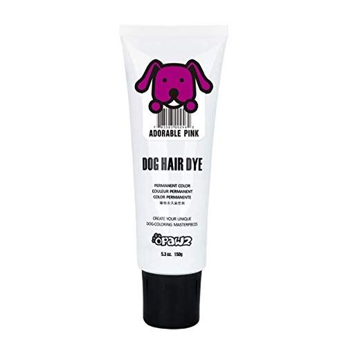 Opawz Dog Hair DYE -geeli kirkas, hauska sävy, puolipysyvä, täysin myrkytön turvallinen (vaaleanpunainen)