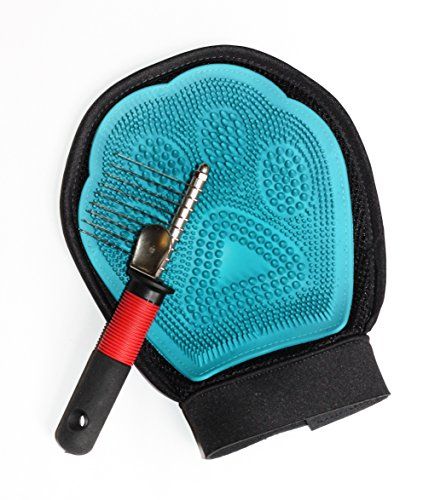 K9 of Mine Dematting Comb + Brush Glove Grooming Set