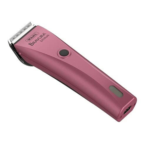 Wahl Professional Animal Bravura Pet، Dog، Cat، and Horse Corded / Cordless Clipper Kit ، وردي (# 41870-0424)