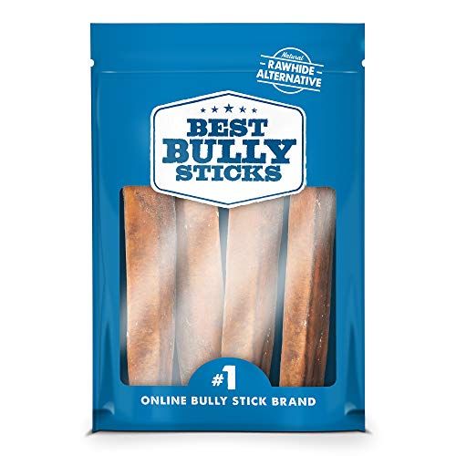 Najlepšie tyčinky Bully Premium 6-palcové tyčinky Jumbo Bully (4 balenia)-prírodné, voľne chované, kŕmené trávou, 100% hovädzie jednozložkové psie maškrty