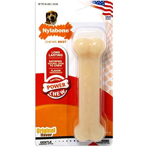 Nylabone Power Chew Ароматизирана трайна играчка за дъвчене за кучета Среден/Вълк (1 брой)