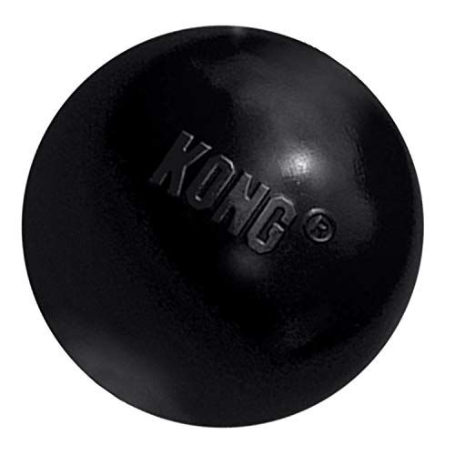 KONG - Extreme Ball - прочная резиновая игрушка для собак для мощных жевателей, черная - для средних / больших собак