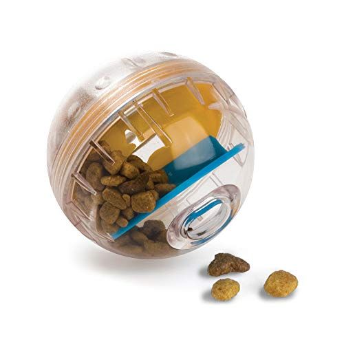 Pet Zone IQ Treat Ball - Регулируема топка за кучета за лечение на кучета и лакомство за раздаване на кучешки играчки (играчки за пъзели за кучета, играчки за обогатяване на кучета и интерактивни играчки за кучета в едно) Страхотна алтернатива на подложката за куче за кучета - 3