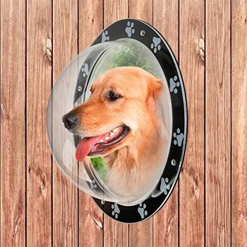 PUPTECK Pet Hegn Vindue - Akryl Clear Dome View, Dog Bubble Window, Cat Dome Safe Pet Peek Window Large Size for Dog Cat Pets