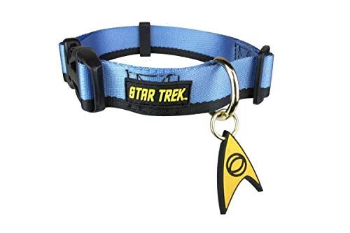 Star Trek hundehalsbånd blå XL - modigt gå derhen, hvor ingen anden hund er gået før
