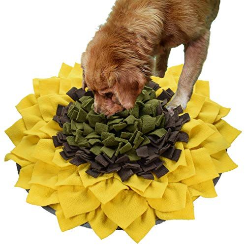 „Liakk Snuffle“ kilimėlis šunims, šunų šėrimo kilimėlis, šunų dėlionės žaislai, skirti skatinti natūralias kačių mitybos įgūdžius (saulėgrąžų)