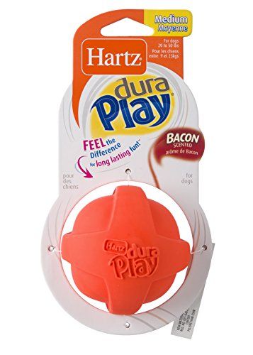 Hartz Dura Play Bacon Scented Ball Dog -lelu - keskikokoinen (värit voivat vaihdella)